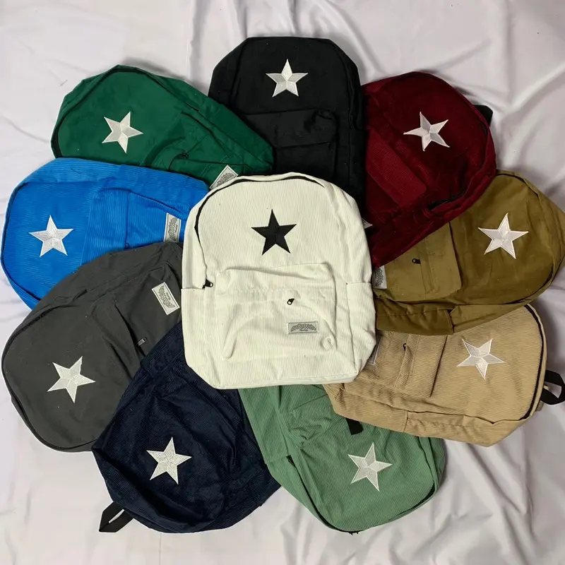 Tas ransel bagpack Corduroy bintang nbc tas gendong sekolah pria Cewe Backpack 0