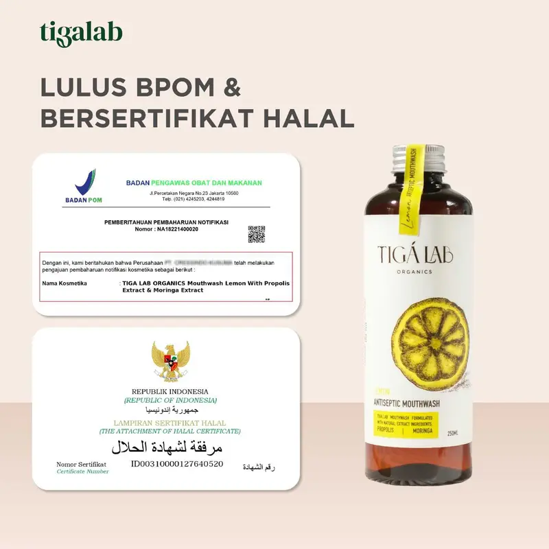 TIGA LAB Antiseptic Mouthwash Lemon - Obat Kumur 1