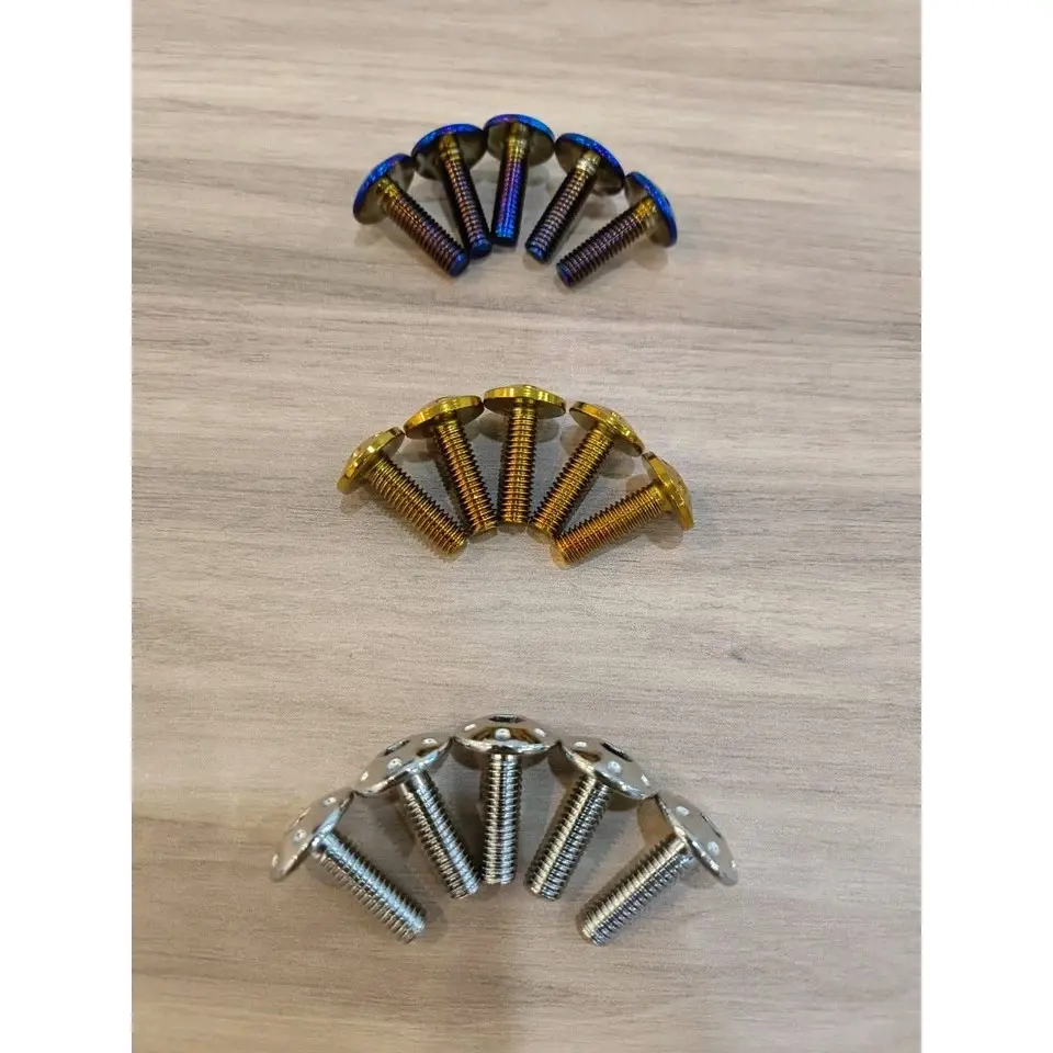 SKRU FENDER EKOR BELAKANG Y15ZR Y15 YSUKU REAR FENDER SCREW GOLD TITANIUM SILVER M6 M6X20MM (1 PC) YAMAHA Motorcycle
