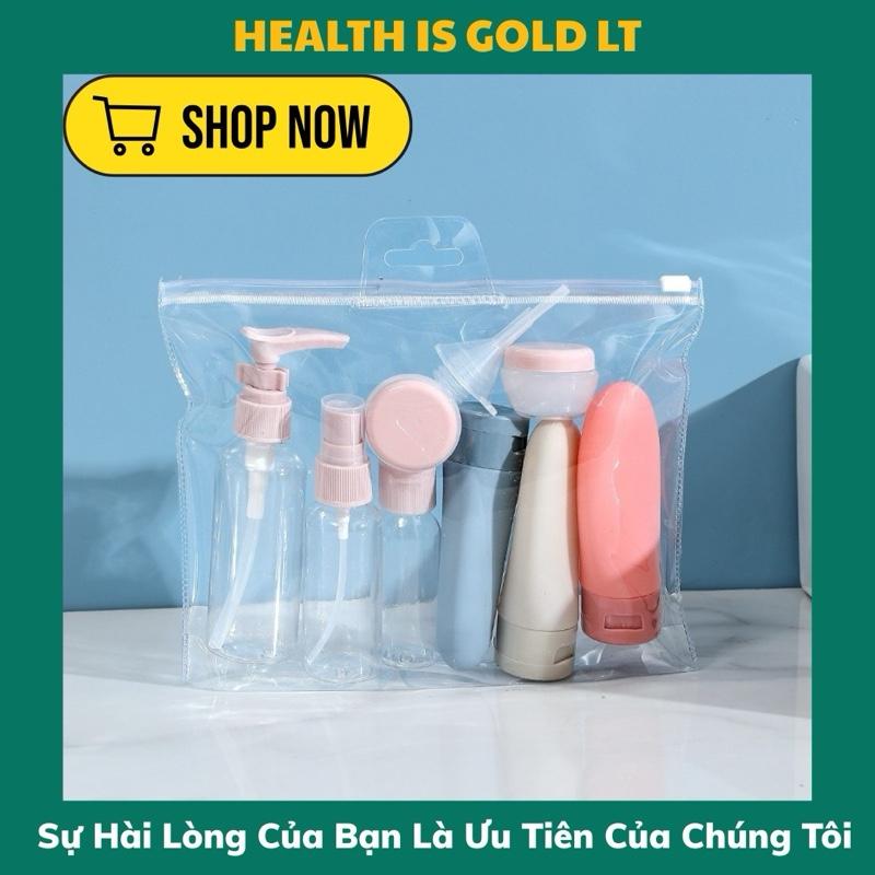 (TẶNG 1 Bộ Ghim Bấm và Kim Bấm nhỏ gọn, phù hợp cho công việc văn phòng, học tập hoặc sử dụng cá nhân khi MUA)Bộ Chiết Mỹ Phẩm 10 Chi Tiết Silicone Chất Lượng Cao 3