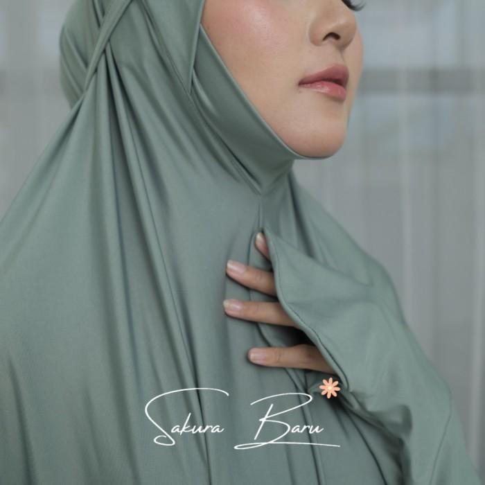 As Sajdah - Mukena Azhara Terusan Jarsey Penutup Dagu Jumbo 1