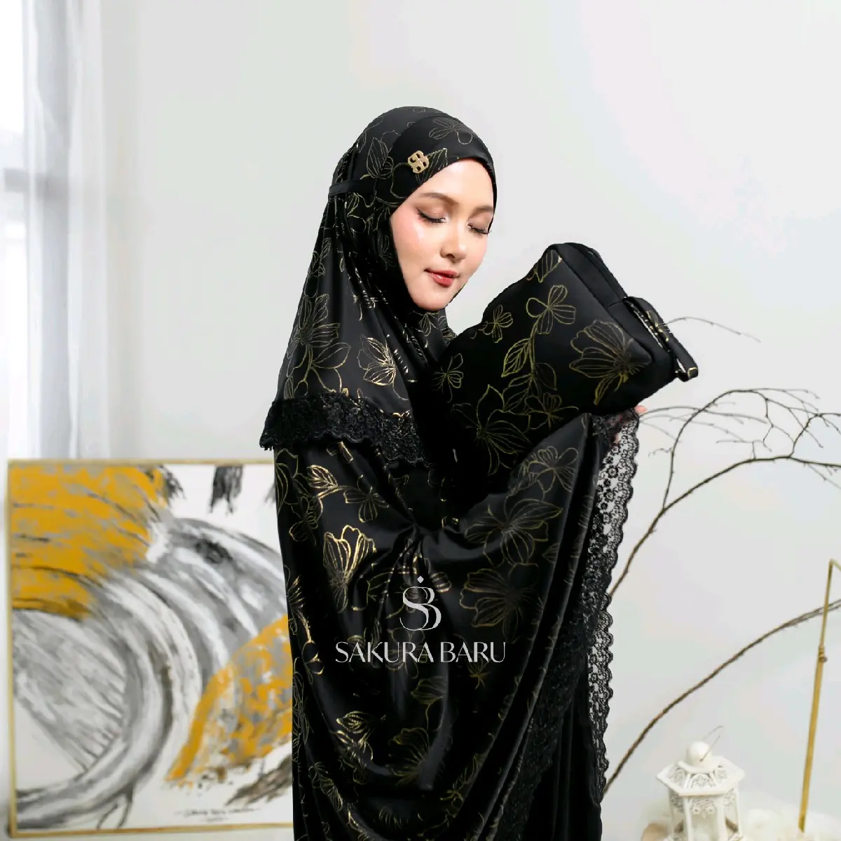 Mukena Shanum New Motif Magnolia Reborn Mewah Lembut