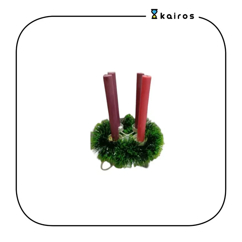 Korona Advent / Lingkaran Advent Natal dengan / termasuk lilin ukuran 3x20 cm 2