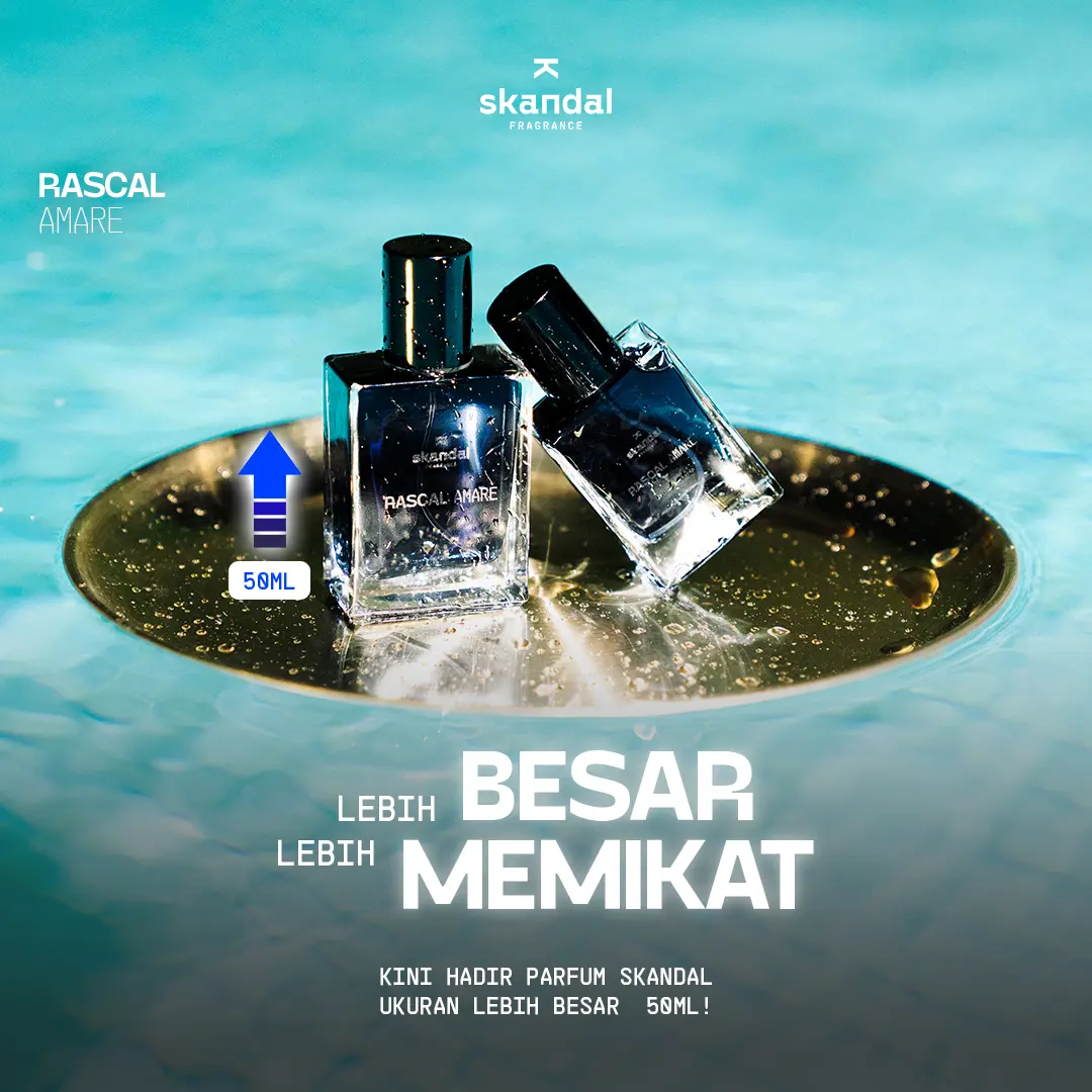 SKANDAL Rascal Amare - Aroma Sexy Playful Tahan Lama | Parfum Pria 50ml