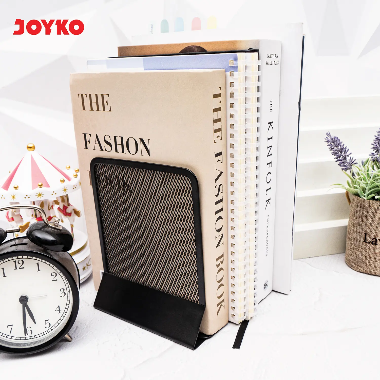 Joyko Book End BESI / Penyangga Sandaran Penahan Pembatas Buku Rak BKE-690
