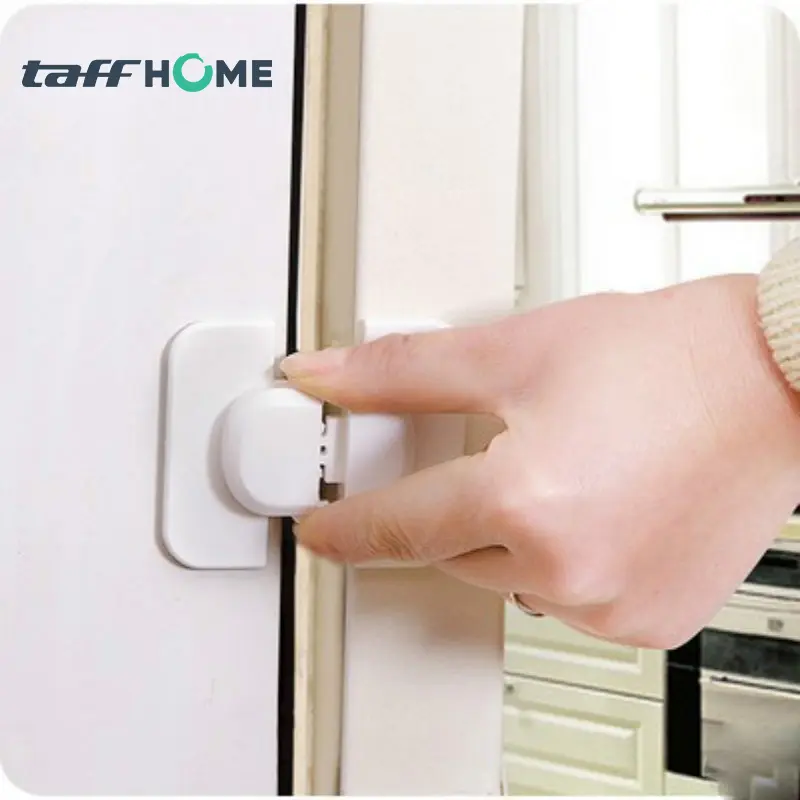 Pengunci Tambahan Serbaguna TaffHOME Safety Lock Pintu Kulkas  - Putih- Lemari -Laci
