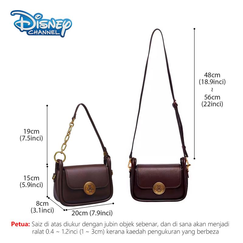 Túi Đeo Chéo Một Bên Vai Dễ Phối Đồ Mới, Disney Minnie Brownie, Túi Bánh Vuông Nhỏ Màu Nâu, Có Sẵn Thanh Toán Khi Nhận Hàng 8
