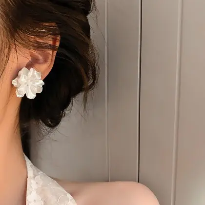 Anting Korean Style Model Tusuk Bunga Tindik Flower Earrings Accesories Fashion Aksesoris Anting AS Grosir E45 1