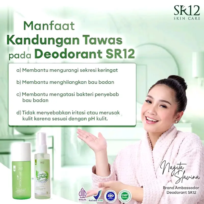 SR12 DEODORAN SPRAY MENCEGAH BAU BADAN/ BPOM 1