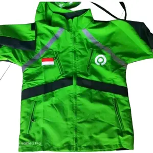 Jaket Gojeksuper Katun Santai Pria Keren Panjang - Bahan Taslan dengan Lapisan Kaos