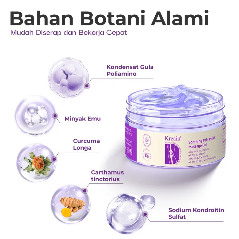 Kreain Nature Collagen Knee Cream, Soothes Joint Pain, Correction Deformation Recovery Cream Tubuh Lotion 2