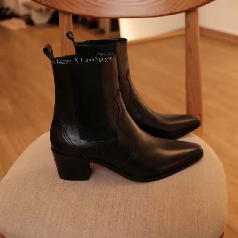 Deal Xả Western 7cm Da Bò Đế Gỗ Bảo hành 2 năm lẻ size 3