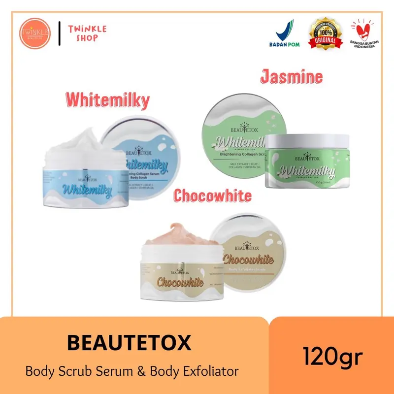 SCRUB JASMINE, WHITEMILKY & CHOCOWHITE BY BEAUTETOX 0
