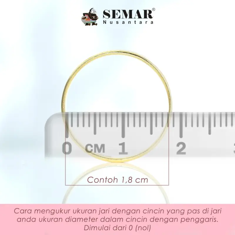 Cincin Emas Pipa Kaca Gold 10K Semar Nusantara 2