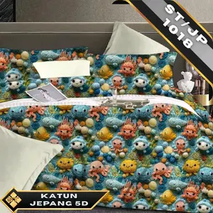 sprei dan bedcover 160X200T.25 katun jepang motif anak