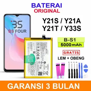 Baterai Original Viv0Y21S/Y21A/Y21T/Y33S B-S1 5000mAh Garansi 3 Bulan Gratis Lem & Obeng