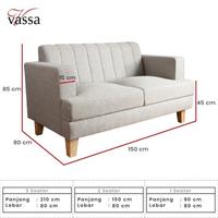 Gambar Sofa 2 Seater Marcella By Vassa Sofa Sofa Minimalis Busa dari Vassa Sofa & Home Kab. Bogor 3 Tokopedia