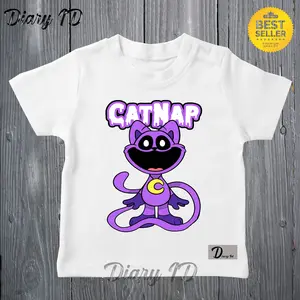 BAJU KAOS ATASAN ANAK CATNAP POPPY BAHAN 100% KATUN COMBADE BISA FREE NAMA!!! Fashion