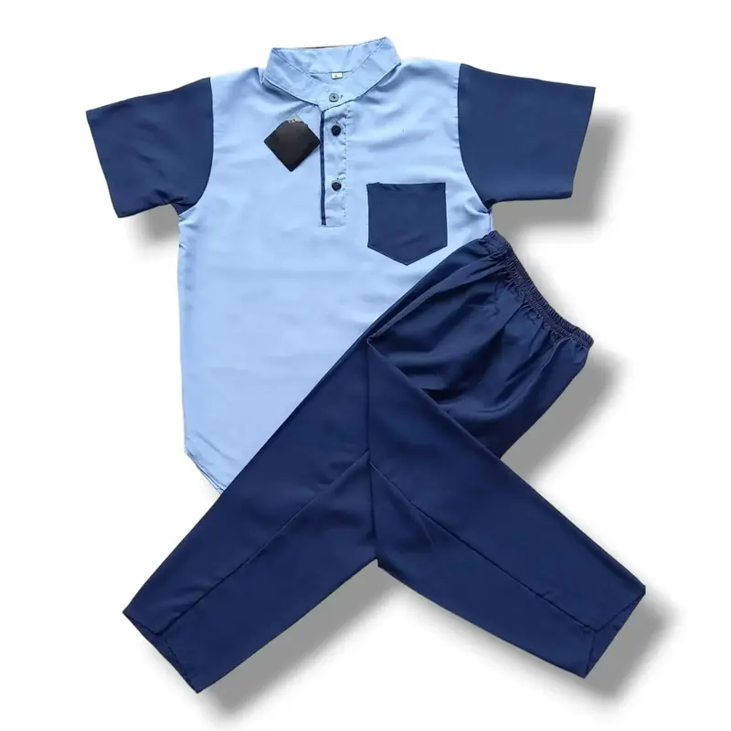 Baju Koko Anak Kombinasi Warna Ala Pakistan - Micro Soft Premium - Muslim 2
