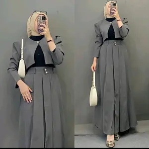 Oneset Rok Blazer Kekinian Viral/setrok/setblezer/onesetrok Wanita