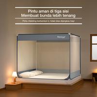 Gambar [PROMO] Medoga Kelambu Tidur Polos Anti Jatuh Anti Nyamuk Bayi Anak Dewasa 120 160 180 200 - No Bundling, 120 x 192 dari kelambu medoga Kota Tangerang 4 Tokopedia