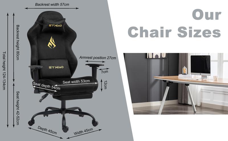 Product Introduction of Symino Gaming Chairs for Adults, Computer Chair, PC Chair with Footrest,  Ergonomic Office Chair 5