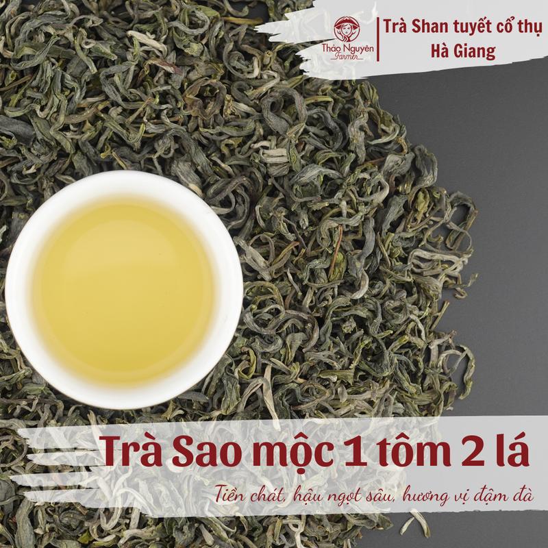 500g TRÀ 1 TÔM 2 LÁ SHAN TUYẾT CỔ THỤ HÀ GIANG SAO MỘC Tự nhiên hũ Trà nước chè