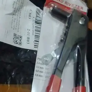 T-REX Tang Rivet 9.5 Inchi TRX-716 Multifungsi 4 Ukuran Mata Paku Rivet 2.4mm-4.8mm Bahan Besi Pengangan Karet Free 10 Pcs Mata Paku