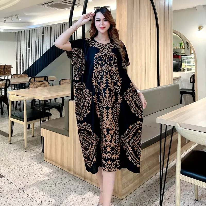 Daster Wanita Lowo Kekinian Resleting Depan Bumil Busui Friendly Motif Serat Kayu Sultan Bahan Rayon Premium Nyaman Tidur  Pendek Panjang Pendek Zipper Jepang Nyaman Kancing Renda Dress Serut Lembut 1