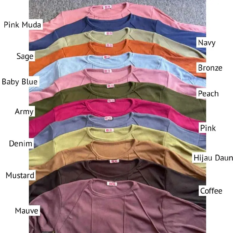 Atasan Wanita Top Blouse Rib Knit Basic Zoey Terbaru 5