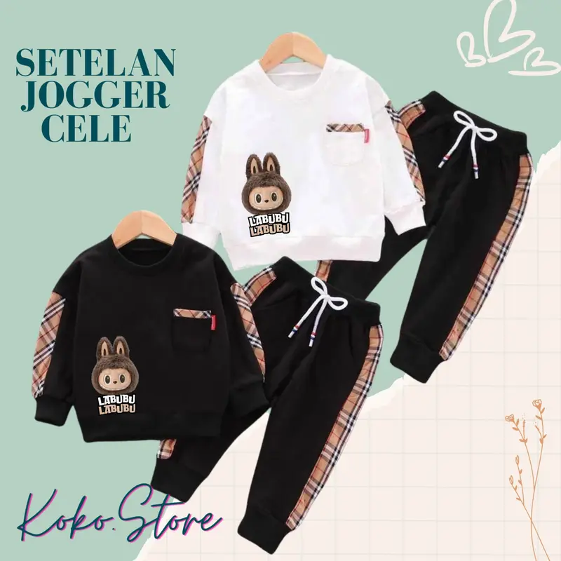 Koko.Store19 Setelan Anak Laki Laki Perempuan Baju Set Panjang Motif Terbaru Untuk Usia 1-5 Tahun Fashion Parsel 4
