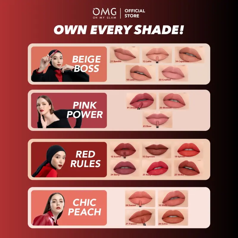 OMG OH MY GLAM Mattelast Lip Cream 2.9 g - Lip Cream Matte 5