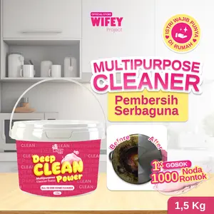 [Wifey Project Official] Deep Clean Power 1.5KG Multipurpose | Pasta Pembersih Serbaguna NO. 1 Ampuh Segala Jenis Noda Hilang Sekali Usap Hasil Kinclong Maksimal | Kids & Pet Friendly 100% Original