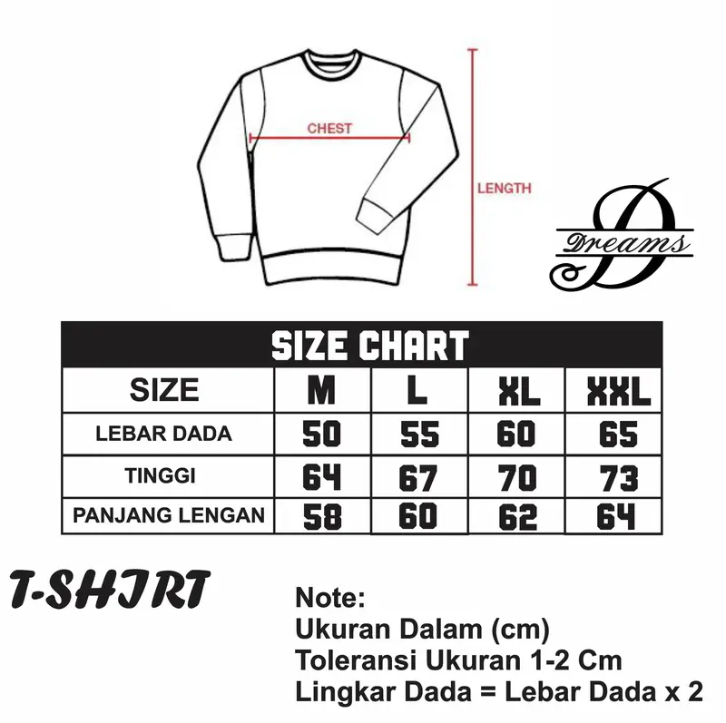 DREAMS Basic Sweater Crewneck You Can Be The Greatest Pria Wanita Dewasa Unisex (Size M-XXL) 7