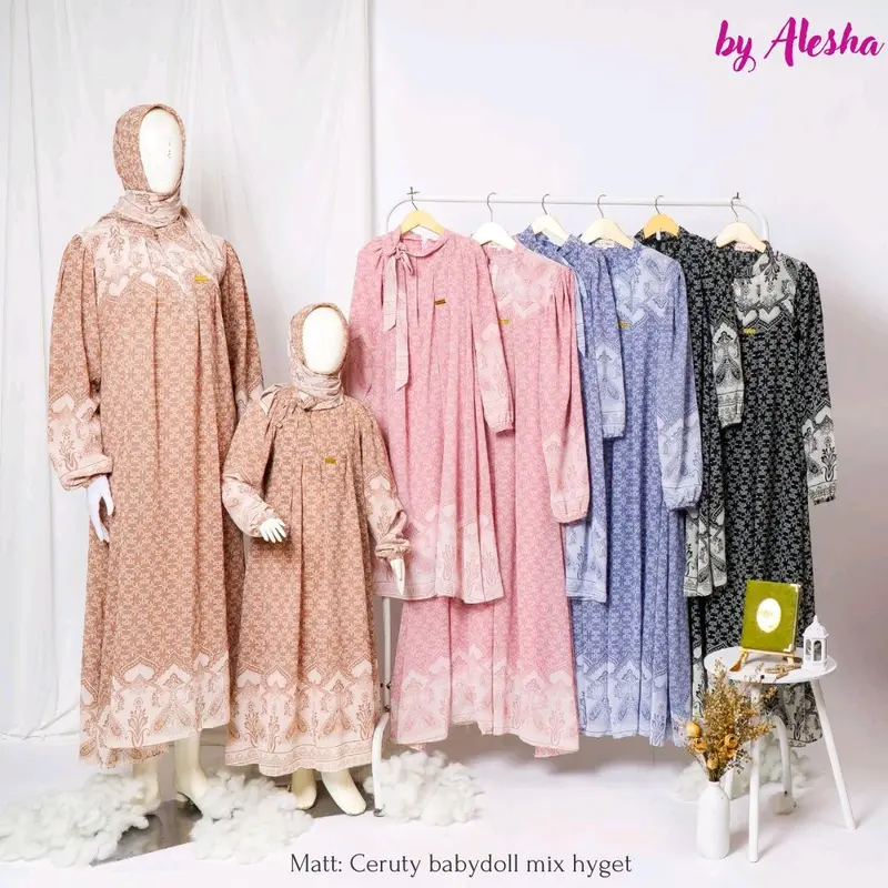Sarimbit Ibu dan anak set hijab 0