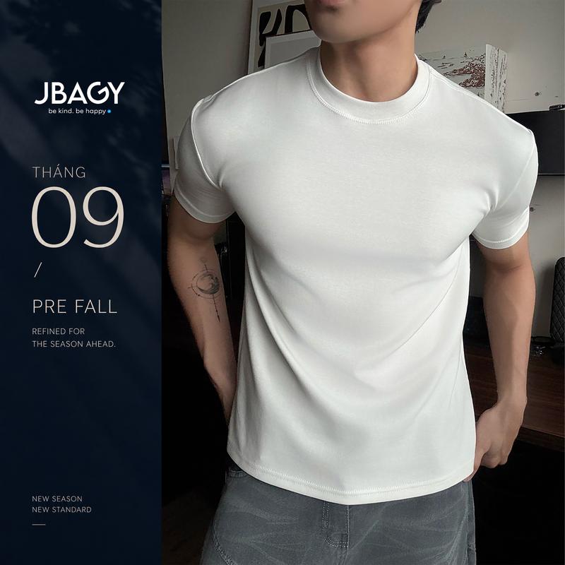 Hè 2026 | Áo thun nam Muscle Fit vải Cotton Hàn mềm mịn tôn dáng - JT2503