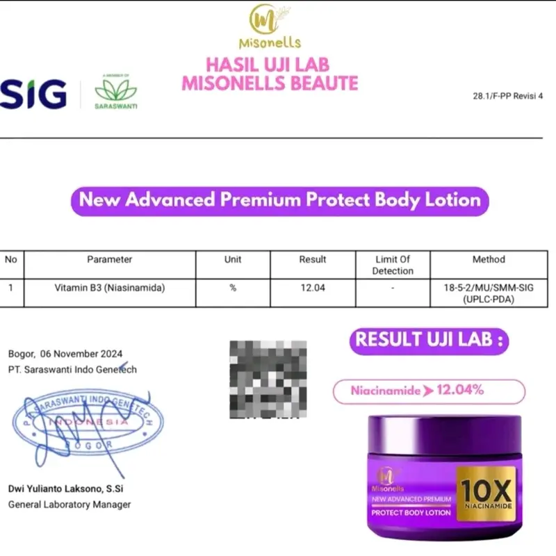 MISONELLS new advanced premium protect body lotion +Rejuvenating peptide serum Mencerahkan 6