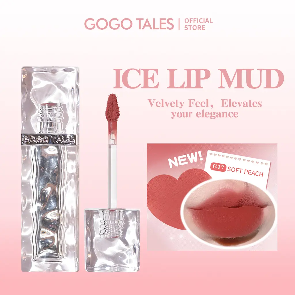 [BPOM]GOGO TALES Ice Lipmud Lip Matte Velvet Lipstick Tahan Lama Liptint Kosmetik Bibir Lipcream Make Up Lipstik Liquid Lip Gloss   GT620