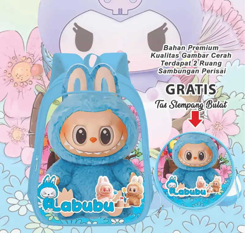 Tas Anak Tk labubu Tas Slempang/Ransel labubu Viral/Tas Sekolah labubu tk 3