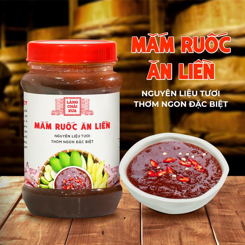   HỦ 260G  Mắm ruốc ăn liền  ăn thấy me tươi có hột chua chua rất ngon  nguyên liệu tươi thơm ngon đặc biệt Làng Chài Xưa 