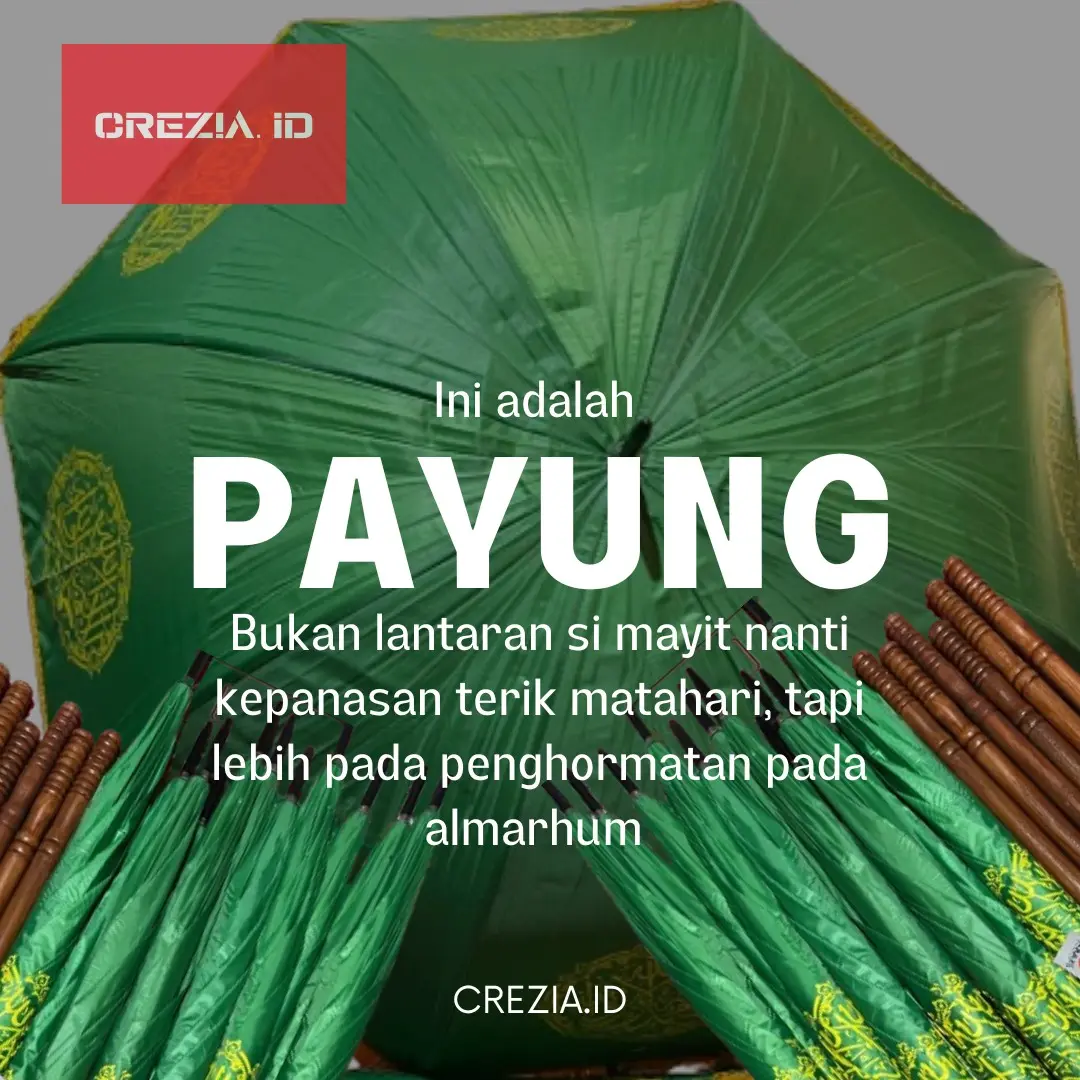payung khusus jenazah kulitas tebagus sudah + tongkatnya dan sudah ada lafal dan satinnya