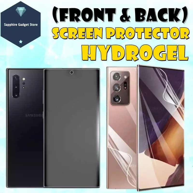 Front + Back Hydrogel Screen Protector for Samsung Note 20 Ultra / Note 20 / Note 10 / Note 10 Plus / Note 10 Lite Metal Phone