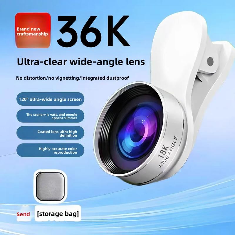 36K18K Ultra-Wide Phone Lens for Live Streaming - 120 ° HD Lens with Locking…