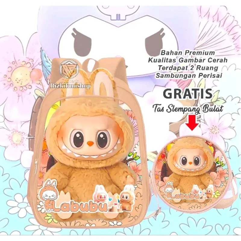 Tas Anak Sekolah TK Paud Labubu untuk Fashion 0