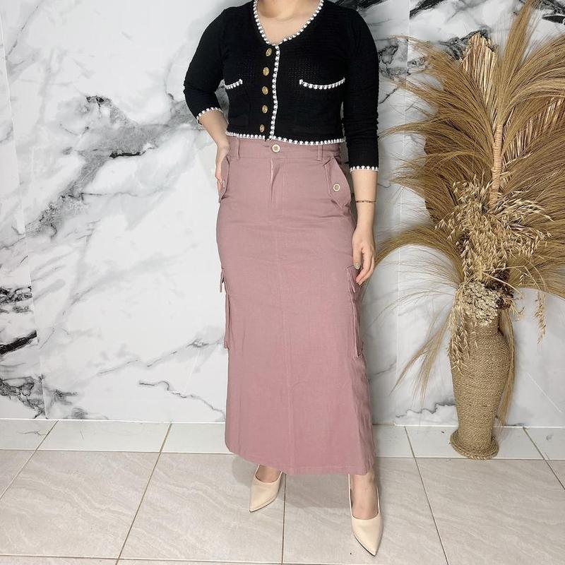 "Joanna" New Rok Spain Kargo Bahan Softjeans Import / Maxi Rok / Korean Style 4