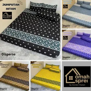 SPREI MOTIF BATIK TERLARIS UKURAN KOMPLIT SPREI JUMPUTAN KLATEN SET SARUNG BANTAL SARUNG GULING KAIN KATUN Karet King Tali
