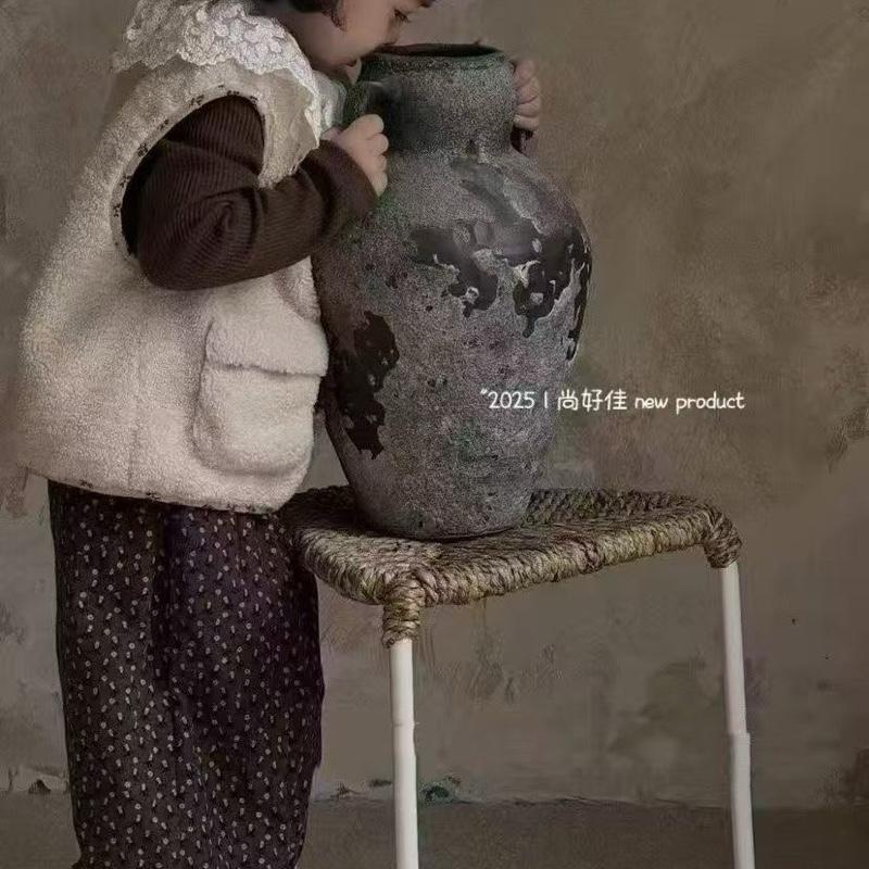  LƯƠNG BÙI KIDS - B065: SET 3 CHI TIẾT ÁO GILE LÔNG CỪU ÁO NỈ GIỮ NHIỆT QUẦN NHUNG TĂM LÓT BÔNG  PHONG CÁCH HÀN QUỐC CHO BÉ GÁI QCCC 