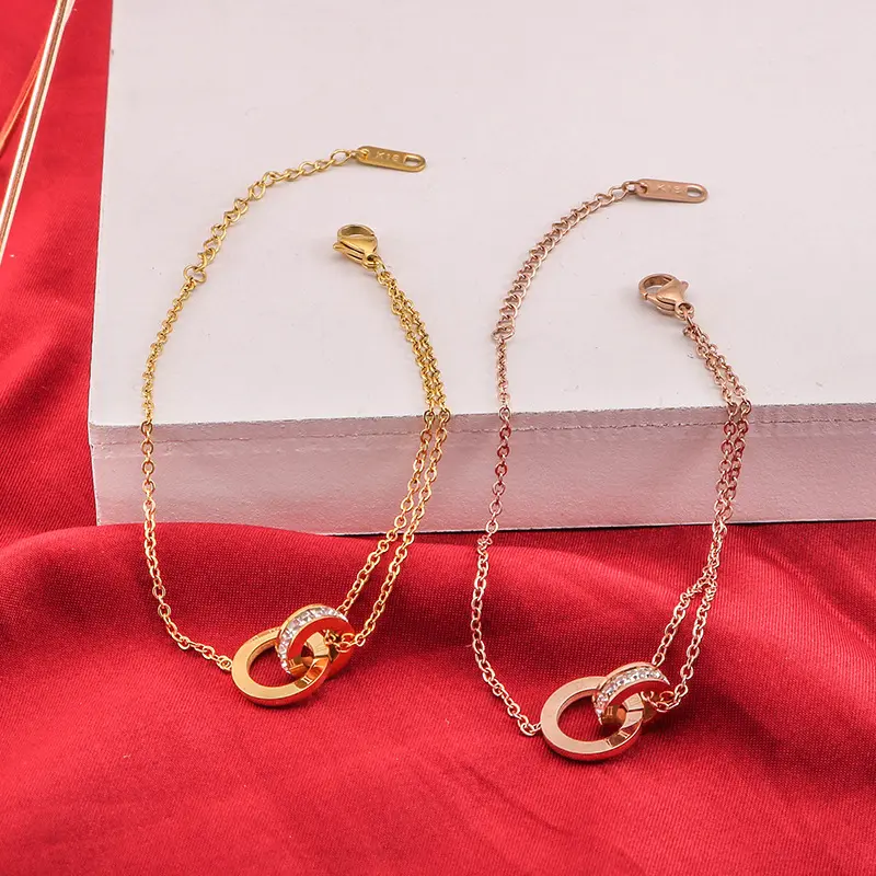 Stainless steel necklaces and chains as jewelry grade with 18K gold,is an elegent accesory with two love knots that symbolizes eternal love for women and girls.