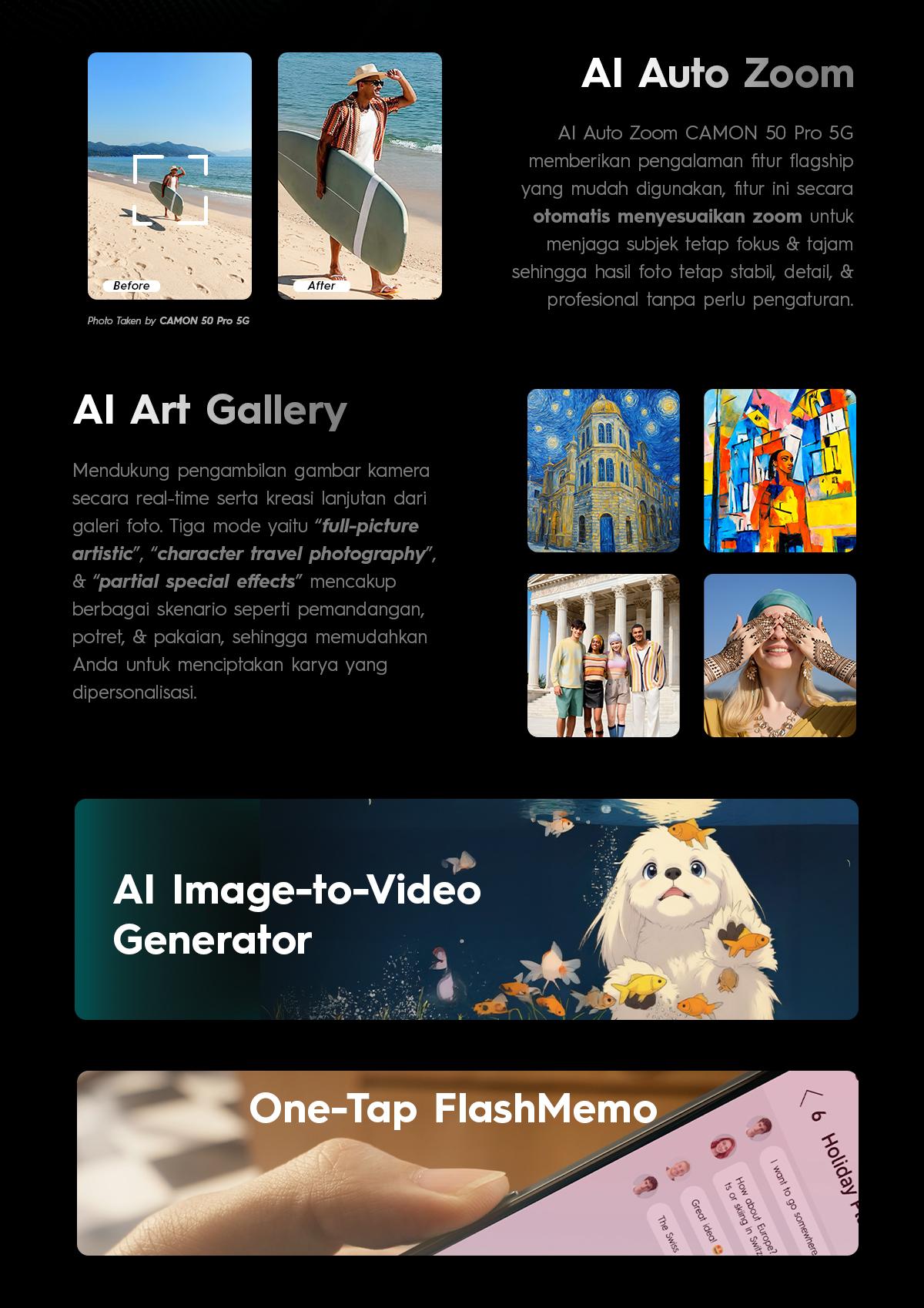 [NEW] [5x SUPERZOOM FLASHSNAP] TECNO CAMON 50 PRO 5G 12GB+12GB*/256GB, 50MP Sony LYT-700C, 50MP 3x Telephoto Camera, MediaTek Dimensity 7400 Ultimate 5G, IP69K, 6500mAh, Android 16, camon50pro