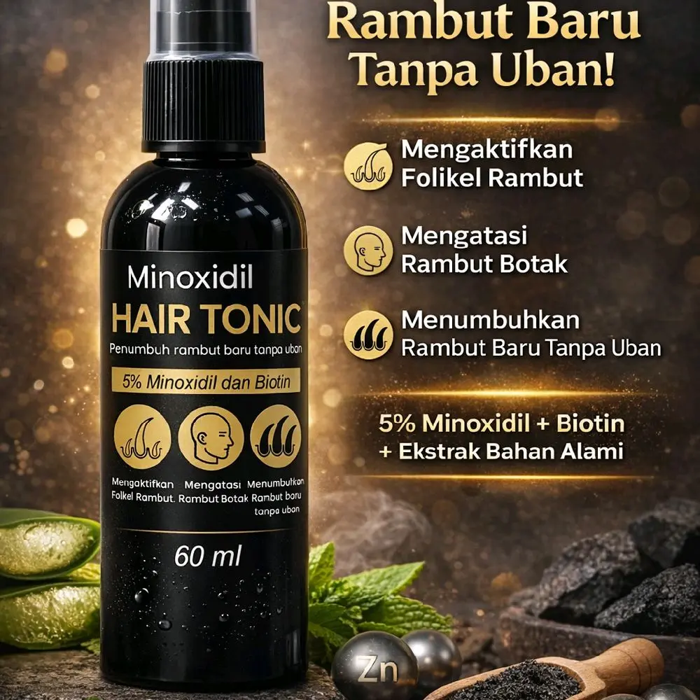 MINOXIDIL HAIR TONIC MENGATASI MASALAH RAMBUT BOTAK DAN BER UBAN Haircare Perawatan